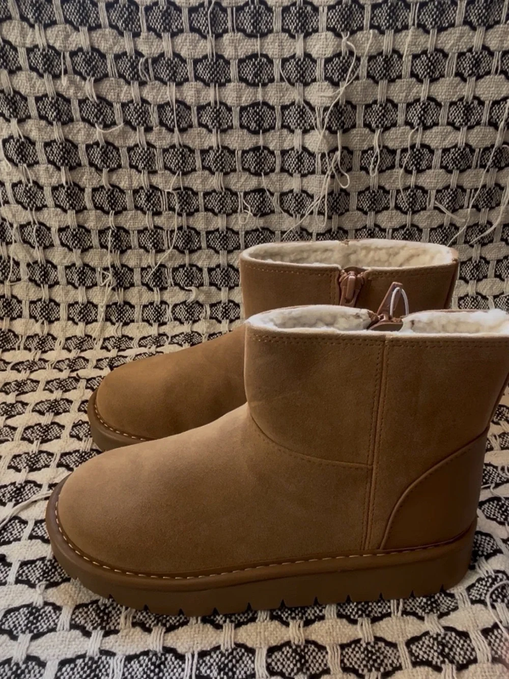 Cat & Jack Kids Tan Faux-Suede Ankle Boots